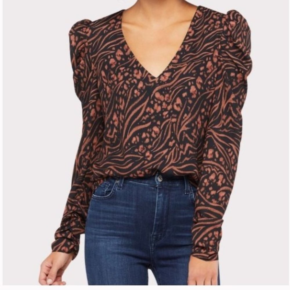 Allison Joy Puff Sleeve Top sz XL NWT